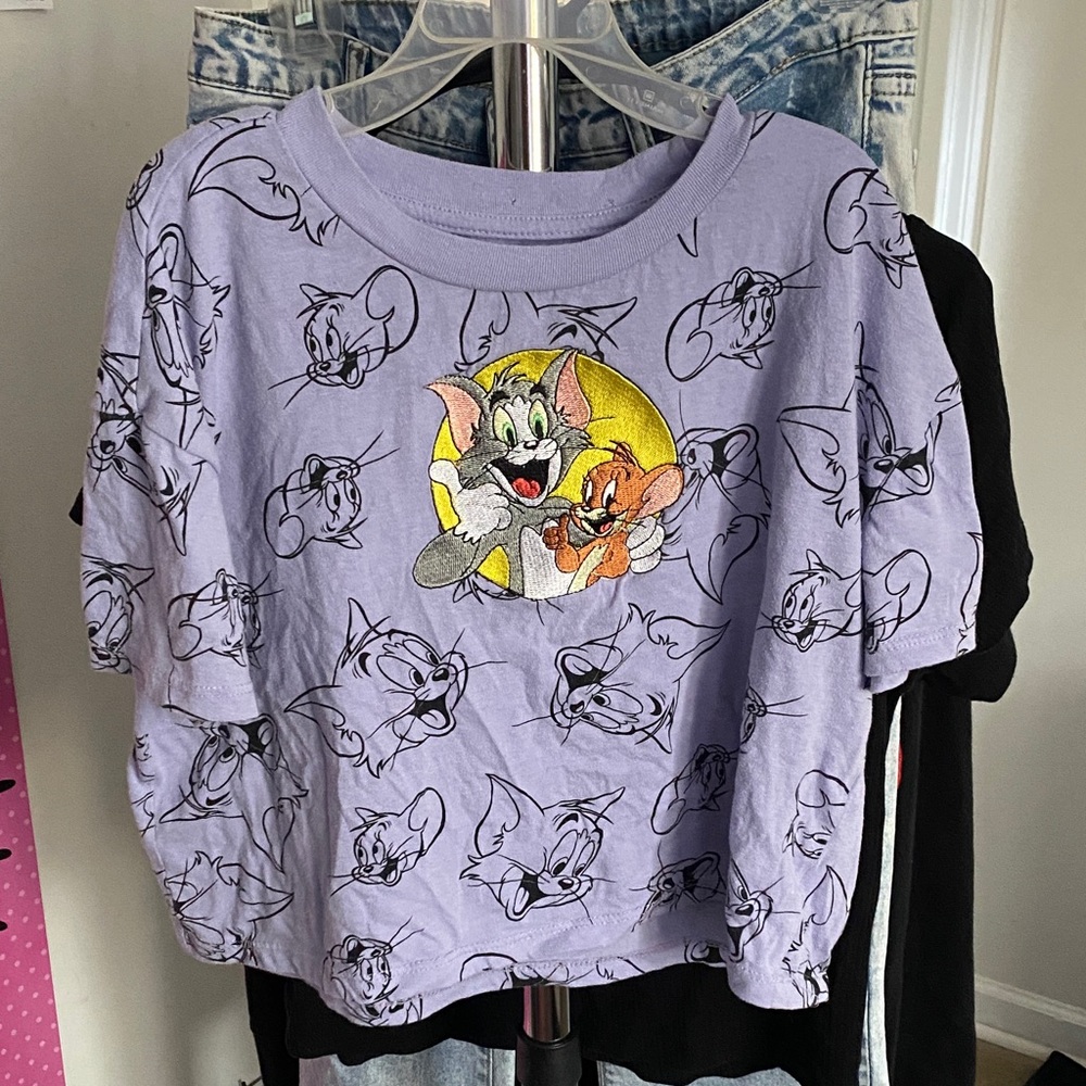 Tom and Jerry Kids Purple T-Shirt